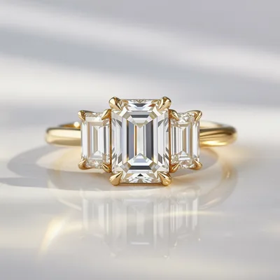 יהלום מעבדה בחיתוך אמרלד